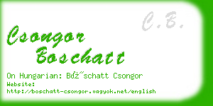 csongor boschatt business card